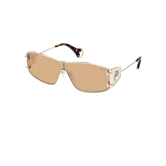 Emilio Pucci Shield Sunglasses in Shiny Pale Gold main image 13